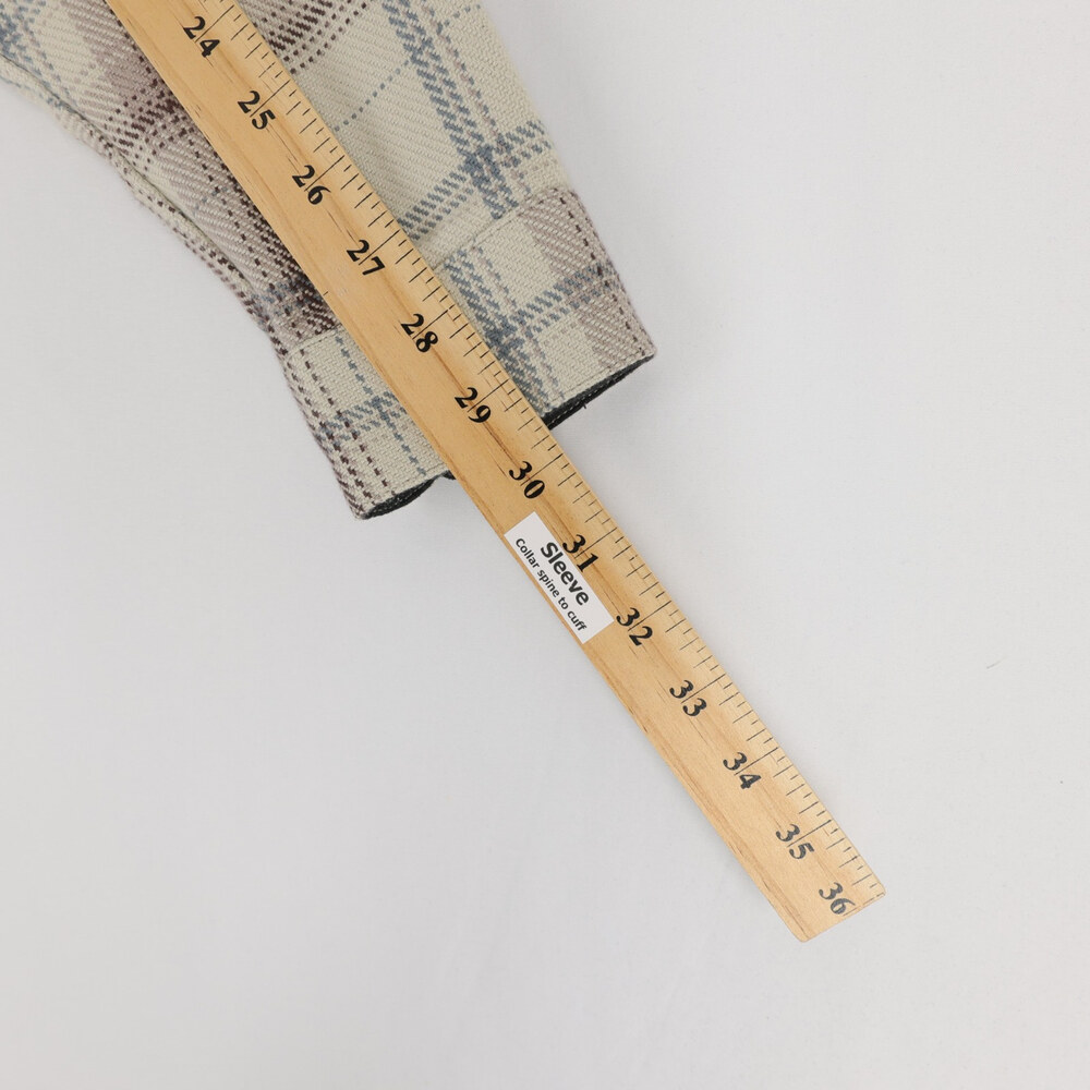 Kuhl Kleo Hoodie Shacket Womens M Cream Plaid Snap Front Fleece Lined Flannel - Picture 7 of 11
